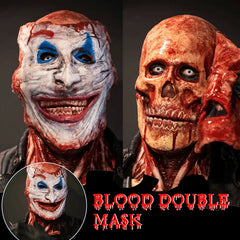 Double-layer Ripped Bloody Skull Mask