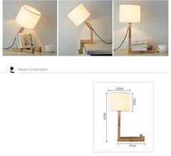 Robot Shape Wooden Table Lamp