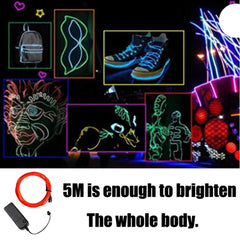 Waterproof led stick figure costume