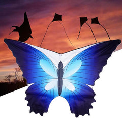 30m Blue Butterfly Flying Kite